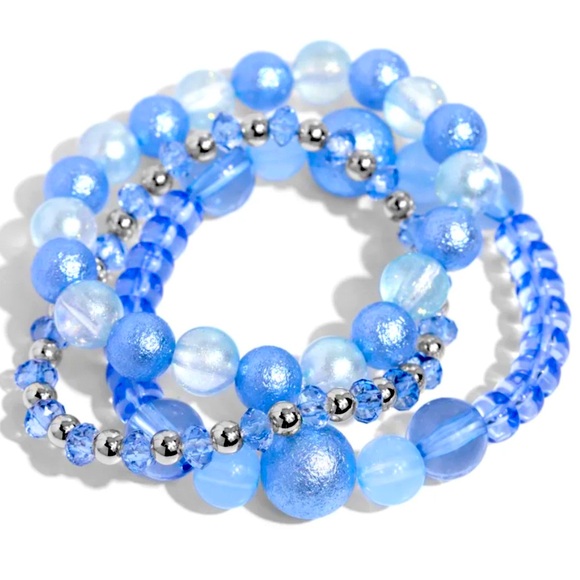Paparazzi Jewelry - 🩵💎🩵 “SHATTERED STACK” BLUE BRACELET❗️3 BRACELETS IN 1❗️🩵💎🩵 GORGEOUS❗️